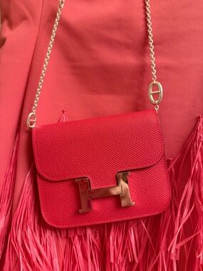 Hermès Constance slim wallet Rose Extreme new